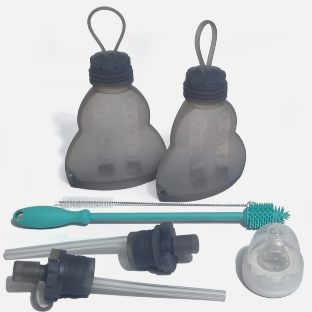 Gray Silicone pouch set